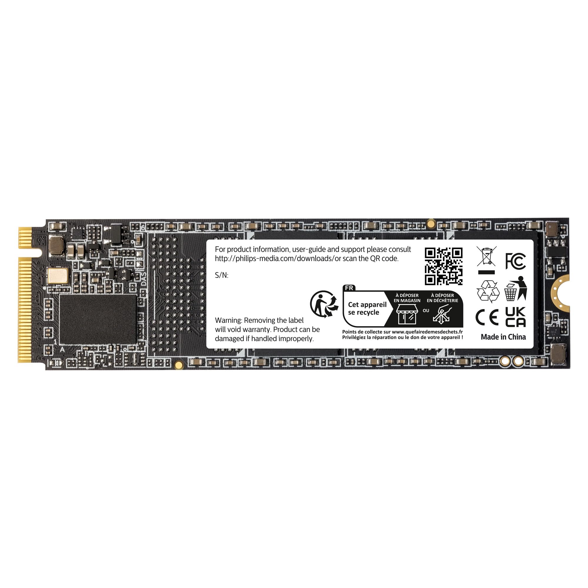 Philips Unidad Interna de Estado sólido M.2 M140 NVMe PCIe Gen3 1 TB (2280), para PC de sobremesa y portátiles, edición de gráficos y vídeos, Juegos, Lectura de 3500 MB/s, Escritura de 3000 MB/s