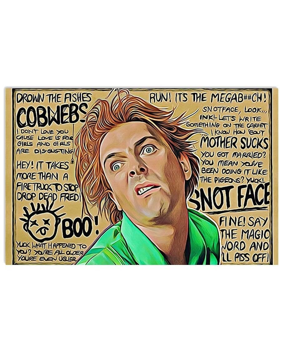 Bioprocess Drop Dead Fred Drown The Fishes Cartoon Wall Decor Wall Art Gift Metal Sign Poster 8x12 inches