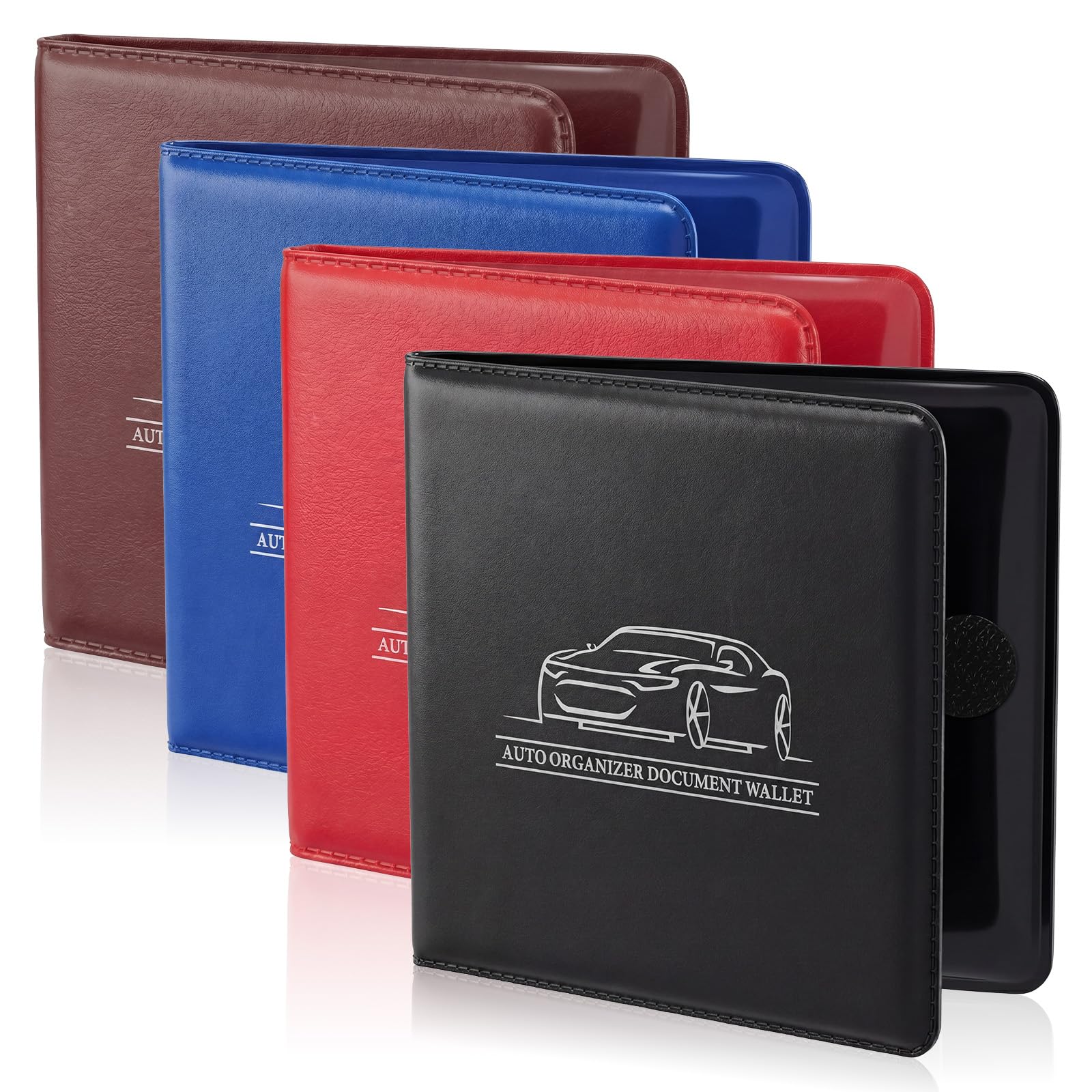 Porte-cartes d'immatriculation étanche lot de 4 pochettes de protection auto