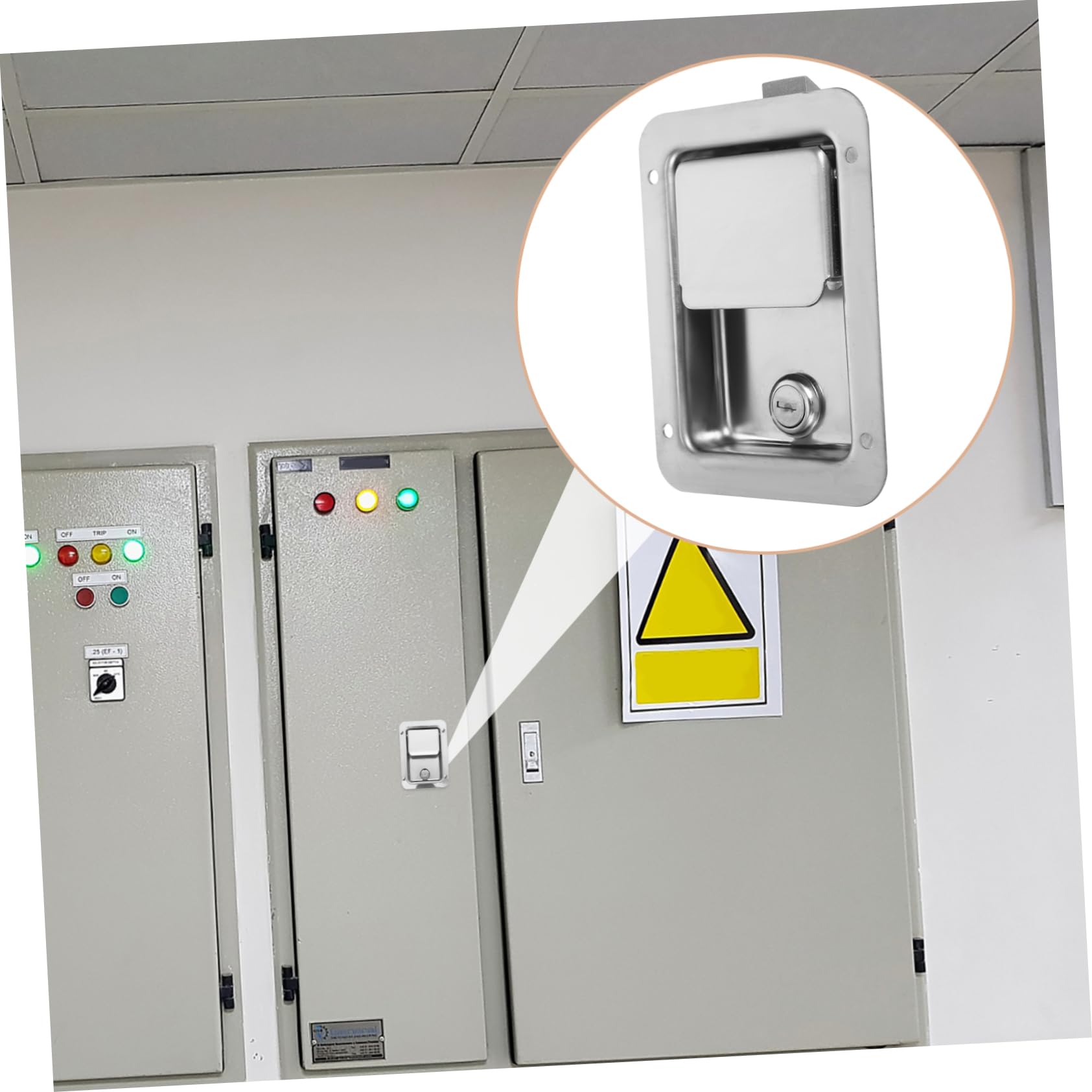 VILLCASE Lucchetto Acciaio Inox Per Cassetta Degli Attrezzi Con 2 Chiavi Serratura Di Sicurezza Per Camper Rimorchi E Camion Blocco Sicuro Per Armadietti Metallici E Generatori