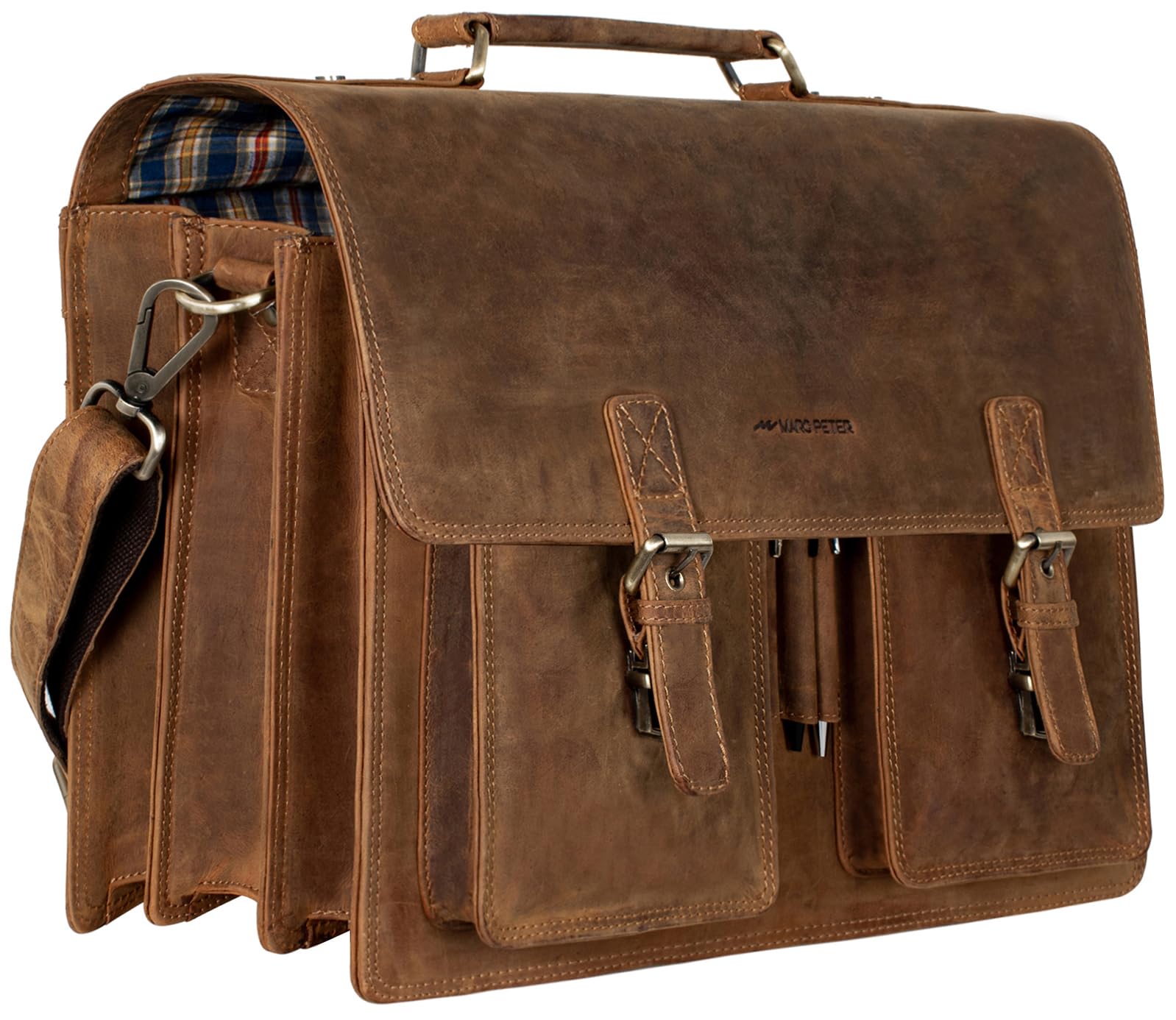 Amsterdam Tan Hunter Briefcase Leather XL Teacher bag with Laptop compartment | 15.6 inch Leather Bag-image-13