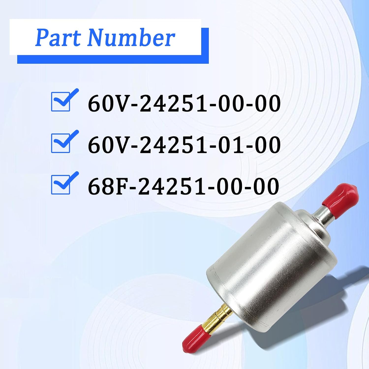 60V-24251-00-00 Upgraded Fuel Filter Compatible with Yamaha 150 175 200 225 250 300 HP HPDI 2000-2014, Fuel Filter Replace 60V-24251-01-00, 68F-24251-00-00