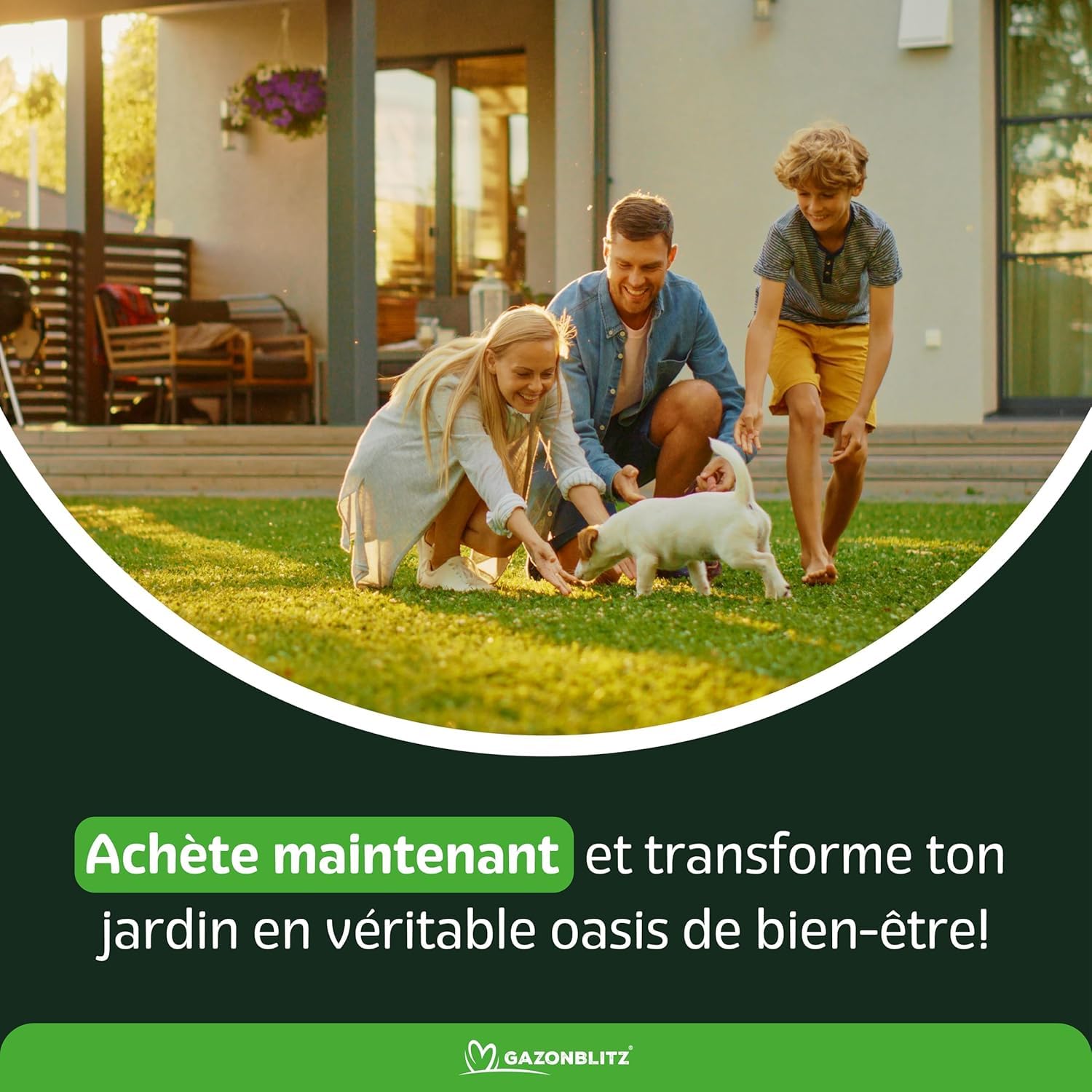 GAZONBLITZ Engrais liquide de printemps 5 L pour gazon dense vert intense avec vaporisateur tuyau d'arrosage