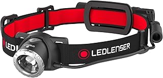 Ledlenser H8R - Rechargeable LED Head Torch, Super Bright 600 Lumens Headlamp, Water Resistant (IPX4), Camping, Fishing, Hiking Equipment, Rechargeable Work Head Torch, Up to 120 Hours Running Time