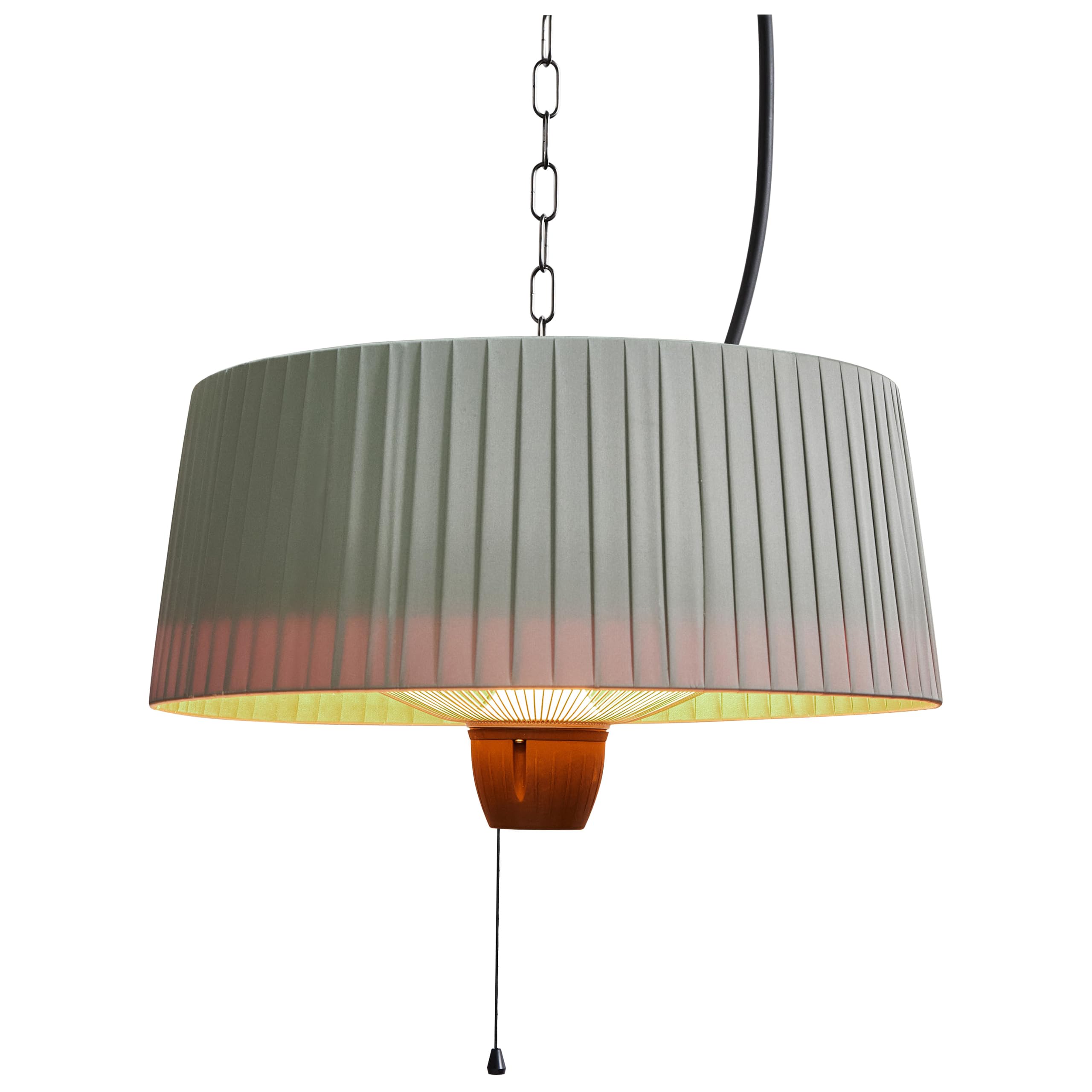 Halogen Terrassenheizer Aluminium 1500 W Elektrisch Terrassen Garten Outdoor Zubehör Stahl Hellgrau Ascea