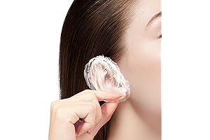 200 Pack Disposable Waterproof Large Plastic Ear Covers for Showering