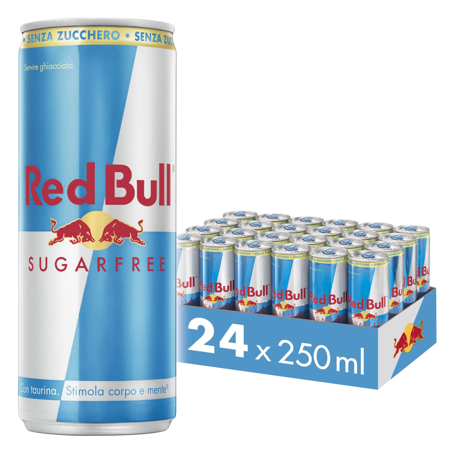 Red Bull Energy Drink Senza Zuccheri, 250 ml, Confezione da 24