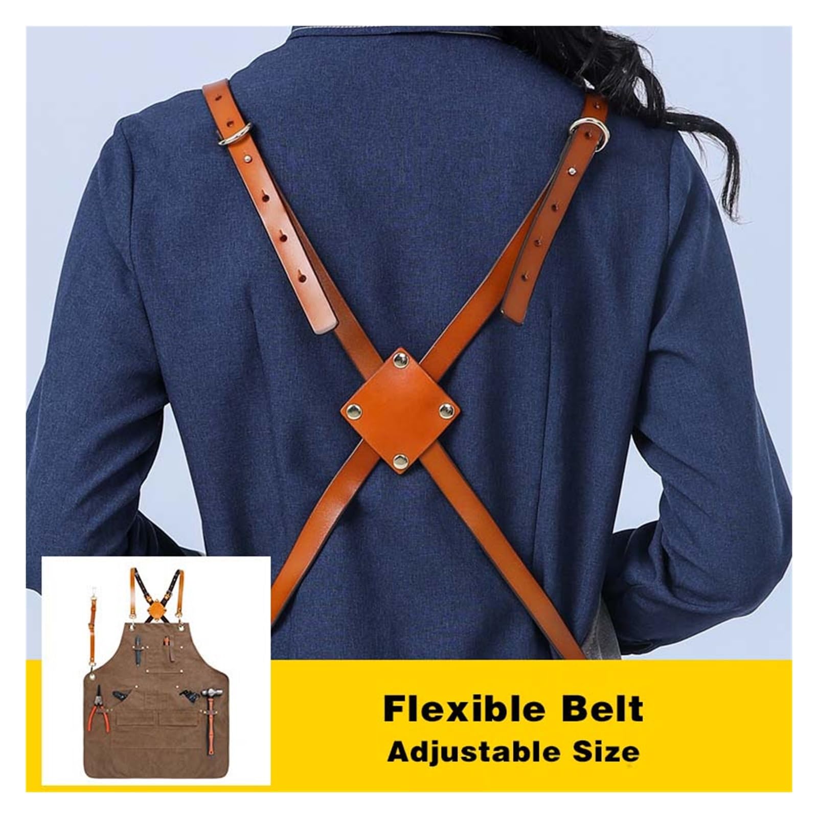 Grembiule da lavoro Grembiule da lavoro addensato gilet resistente all'usura for esterni giardiniere falegname parrucchiere grembiule impermeabile pacchetto multifunzionale