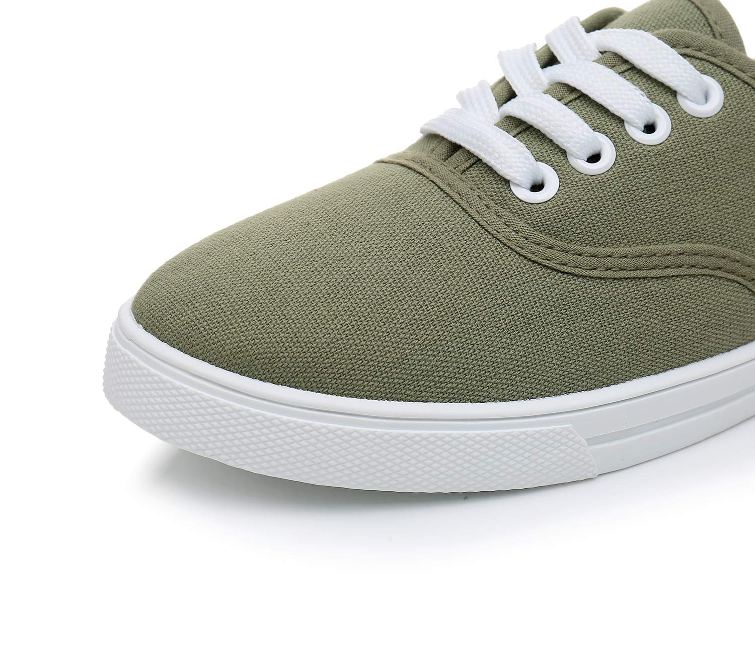 VenusCelia Tenis de lona arcoíris para mujer con cordones, verde (Oliva/pétalos de pincel.), 35.5 EU
