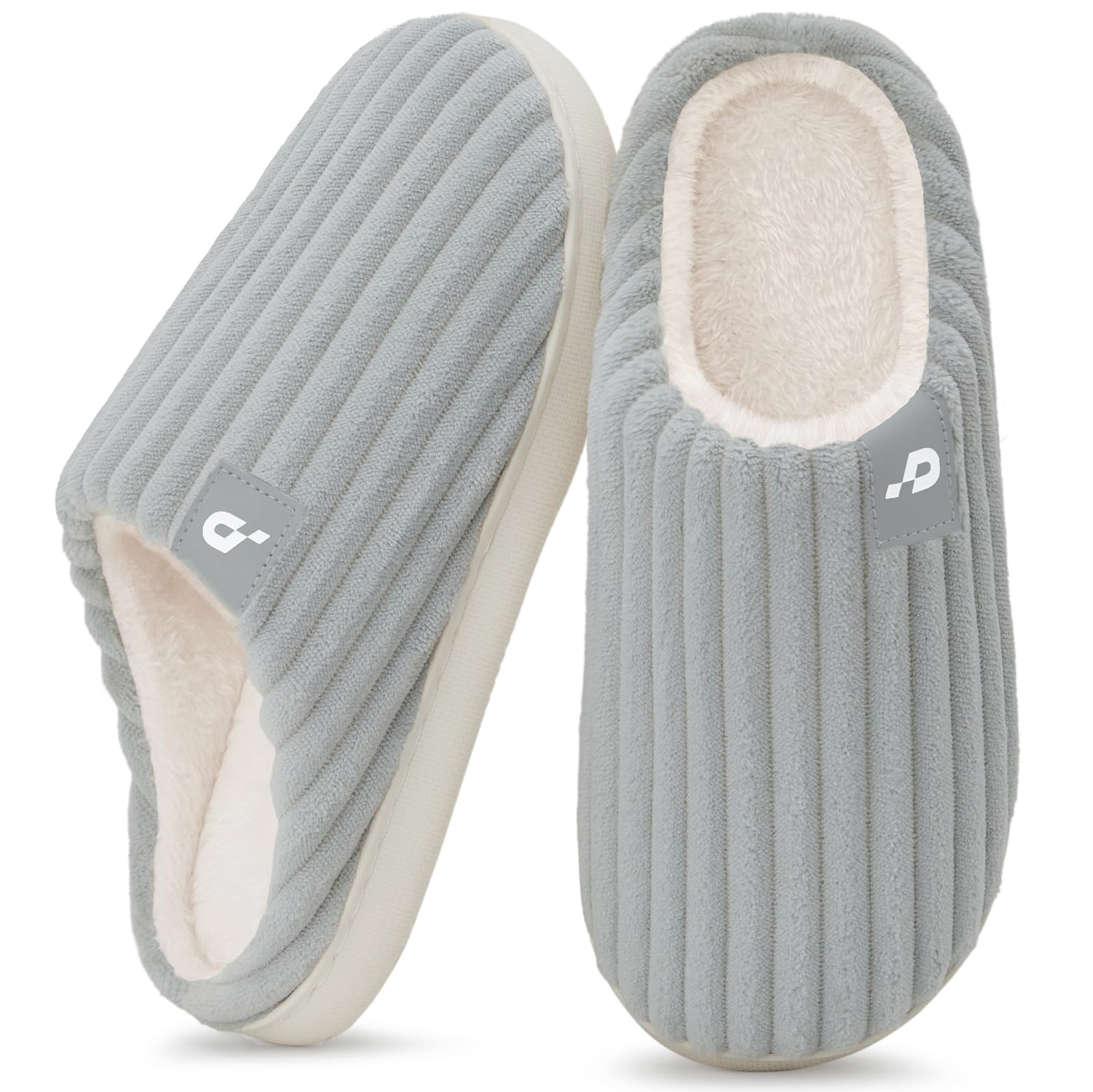 Coswind Pantofole Donna Uomo Invernali Calde Ciabatte Casa in Memory Foam | Velluto Coste, Fodera in Peluche, Morbide & Comode Slippers, Antiscivolo, Interno e Esterno
