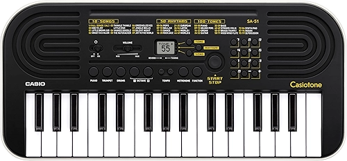 Teclado Infantil Casio SA-51 H2 Preto 32 Teclas Portátil Iniciante