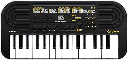 Casiotone Mini Keyboard SA-51 with Piano tones, Black