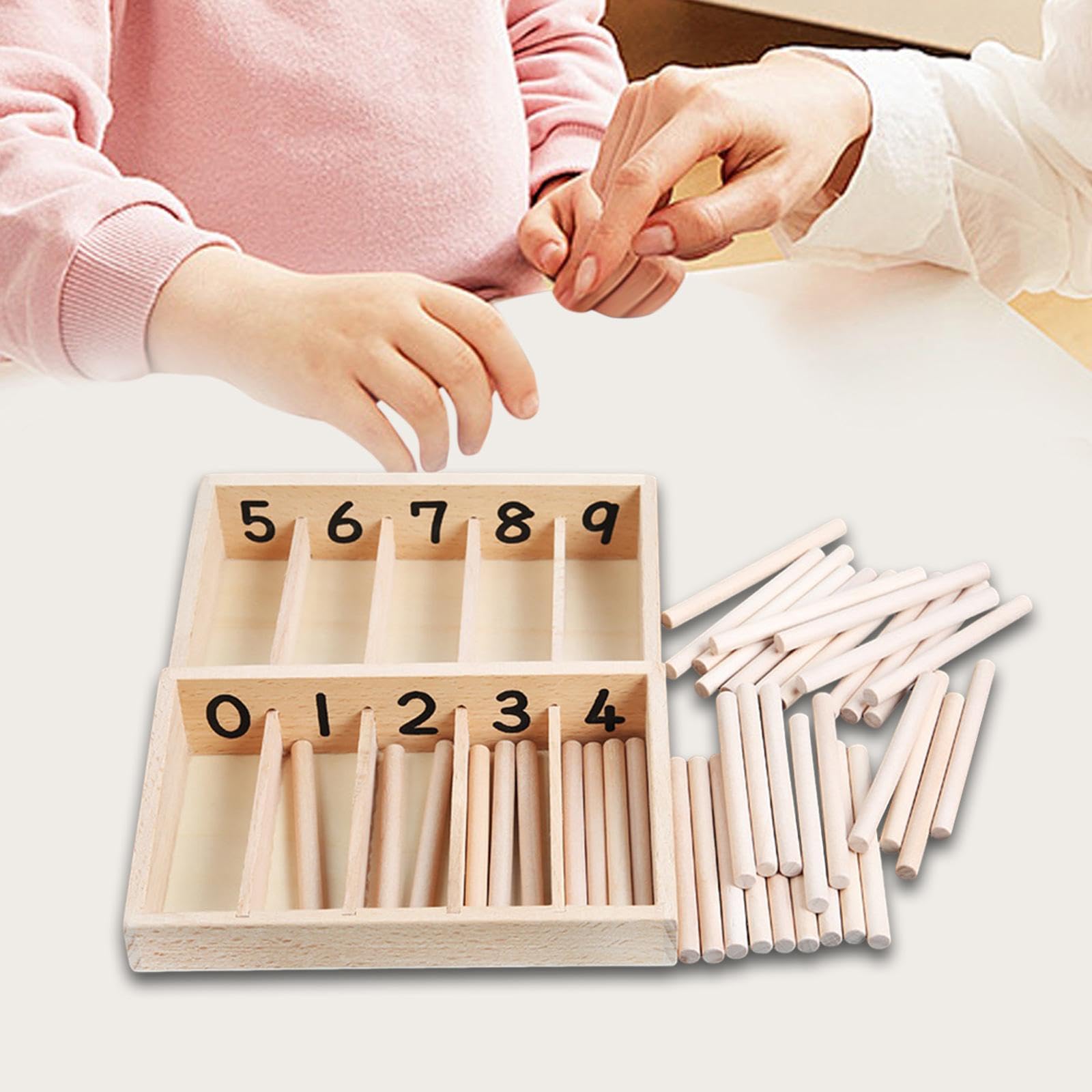 Caja de Husos, Juguetes Educativos para, Material Didáctico para Niños Y Niñas.