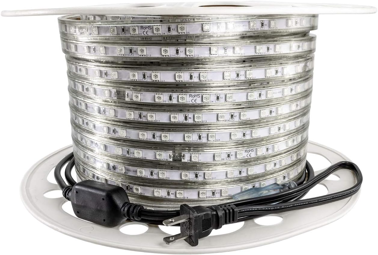Cool White LED Strip Light - 120 Volt - High Output (SMD 5050) - 148 Feet