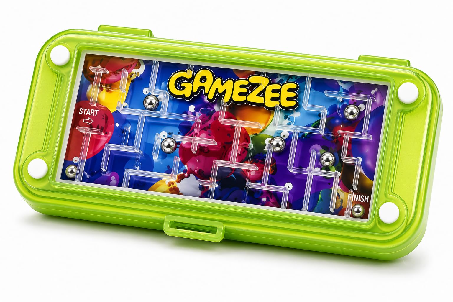 Maze Game Pencil Box for Kids | Ball Maze Puzzle Geometry Box with Iron Balls | Plastic Stationery Box for Boys & Girls | School Pencil Case with Dual Compartment | NeoKiddo Toys (Green)-image-24