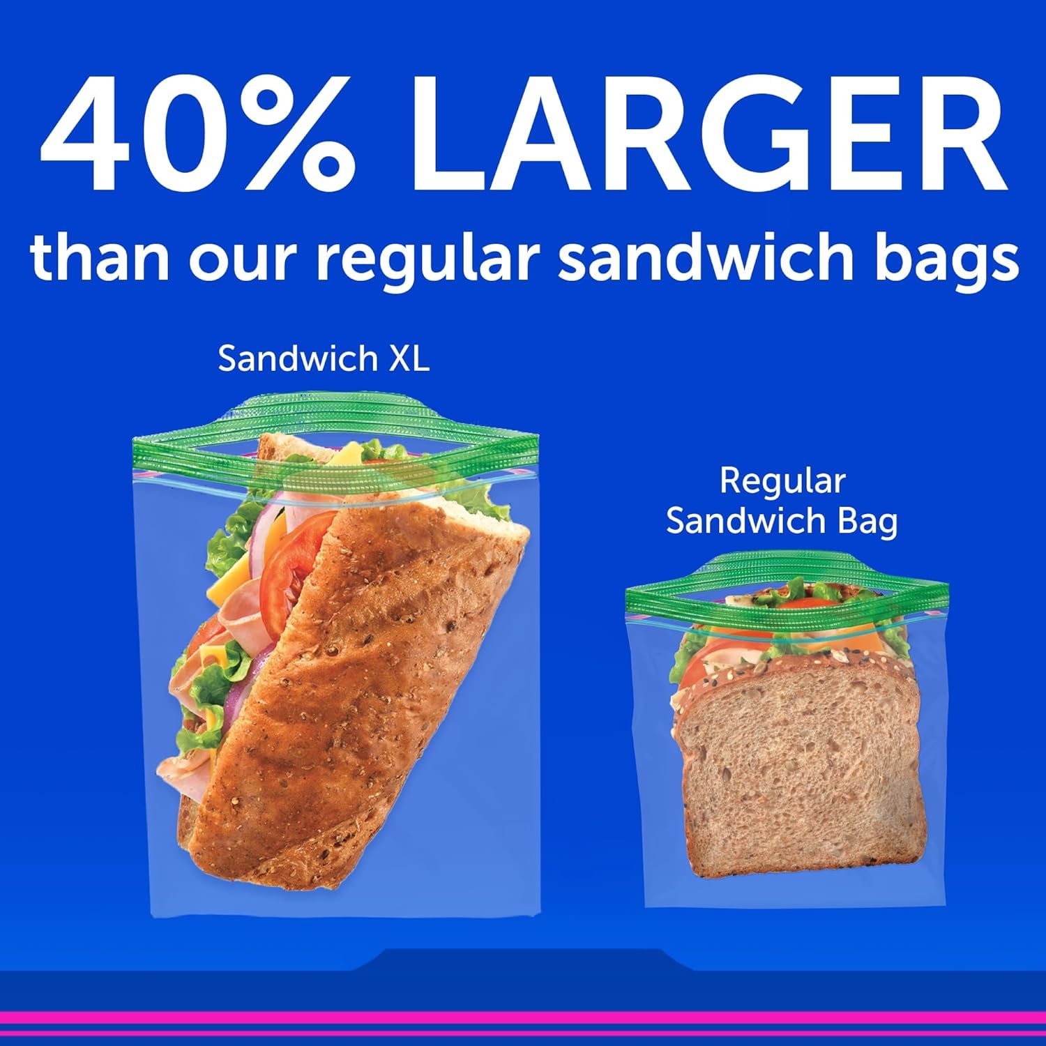 Ziploc Sandwich Bags, X-Large, 30-Count(Pack of 3)