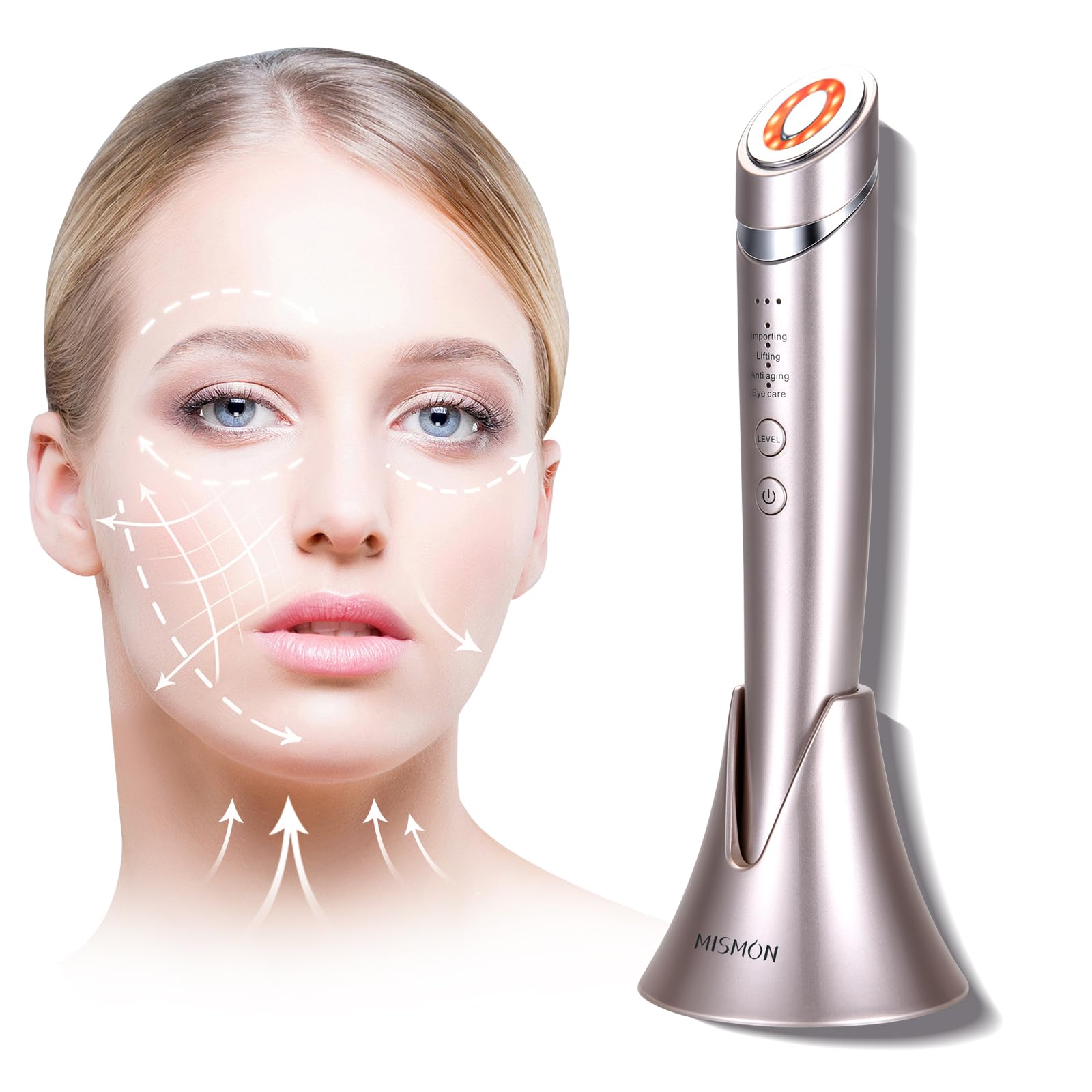 Dispositivo di bellezza pulsante, dispositivo avanzato a radiofrequenza per il viso con tecnologia a impulsi e microcorrenti, riduzione delle rughe, cura della pelle.