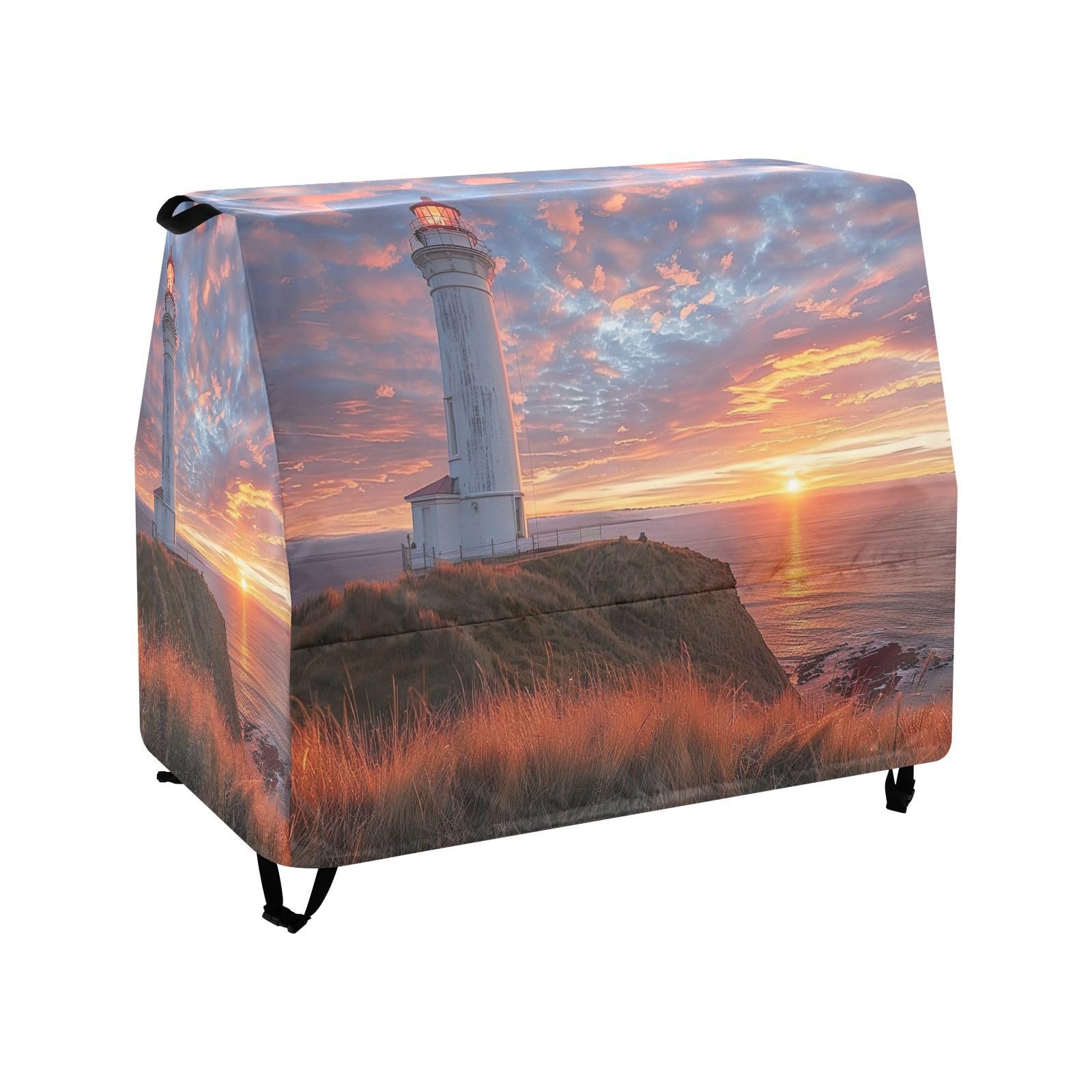 GOODOLD Lighthouse at Sunset Kids Water Table Cover for Rain Showers Splash Pond Water Table, Waterproof Dustproof Anti-UV Outdoor Toys Cover, Cover Only