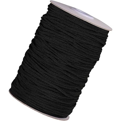 High-Quality 3mm Black Spandex String for Versatile Creations