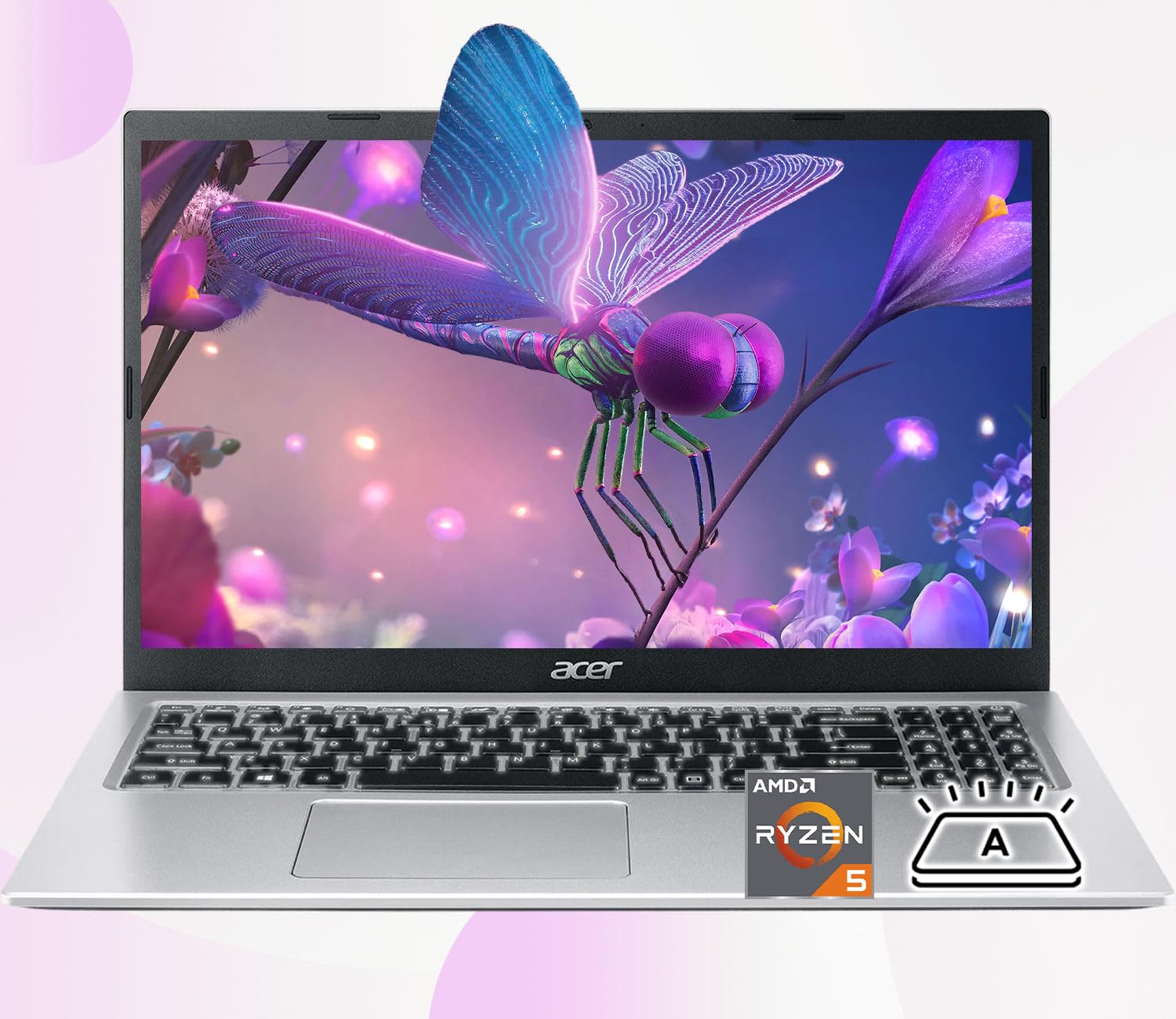 acer Aspire 3 Premium Laptop with Backlit Keyboard | AMD Ryzen 5 7530U CPU | 15.6 FHD IPS Display | 16GB RAM | 512GB PCIe SSD | Type-C | Wi-Fi 6 | Sleek & Portable | Windows 11 Pro