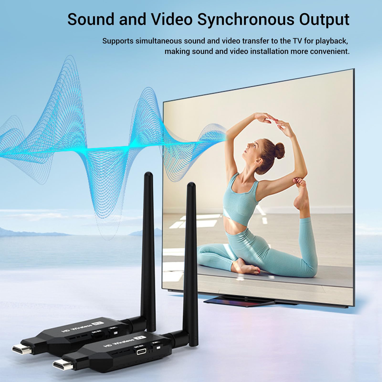 Bezprzewodowy Nadajnik I Odbiornik HDMI, 1920 X 1080 60 Hz, Plug Play 5,8 Ghz Przenośny Przedłużacz Strumieniowego Przesyłania Wideo, Zasięg 50 M, Do Projektora, Telewizora