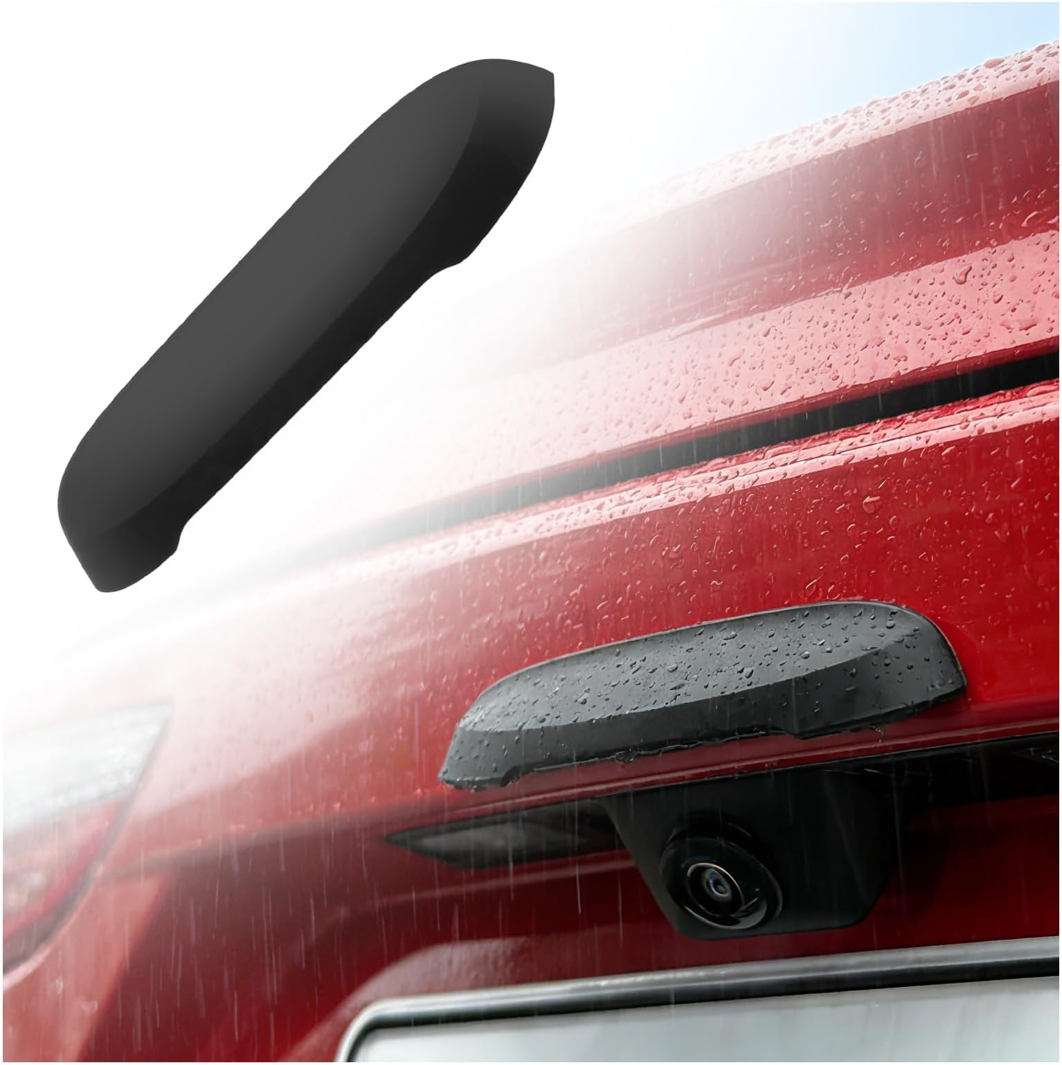 New Car Backup Camera Rain Shield,Silicone Car Reverse Camera Rain Cover Keeps Rear Cameras Lens Clear,Self-Adhesive Cars Rear View Cameras Cover with Wider Design