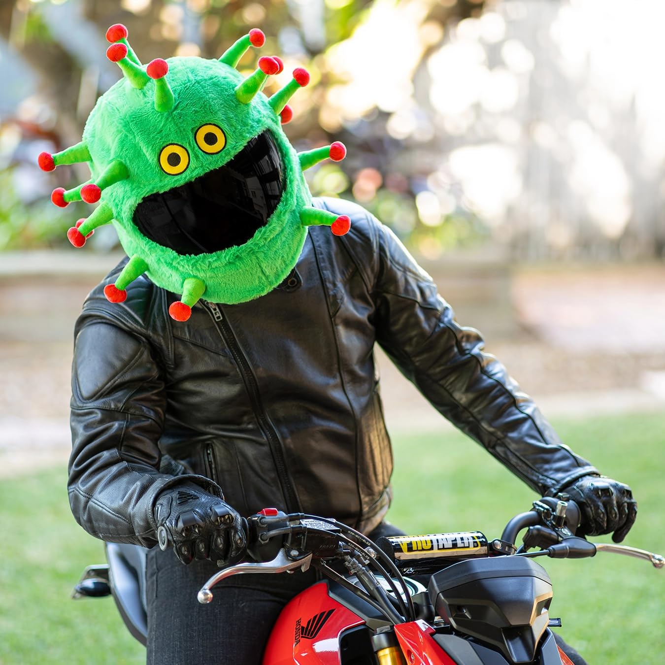 Moto Loot Funda para casco de motocicleta, paseos divertidos y regalos (solo funda, casco no incluido) - Virus