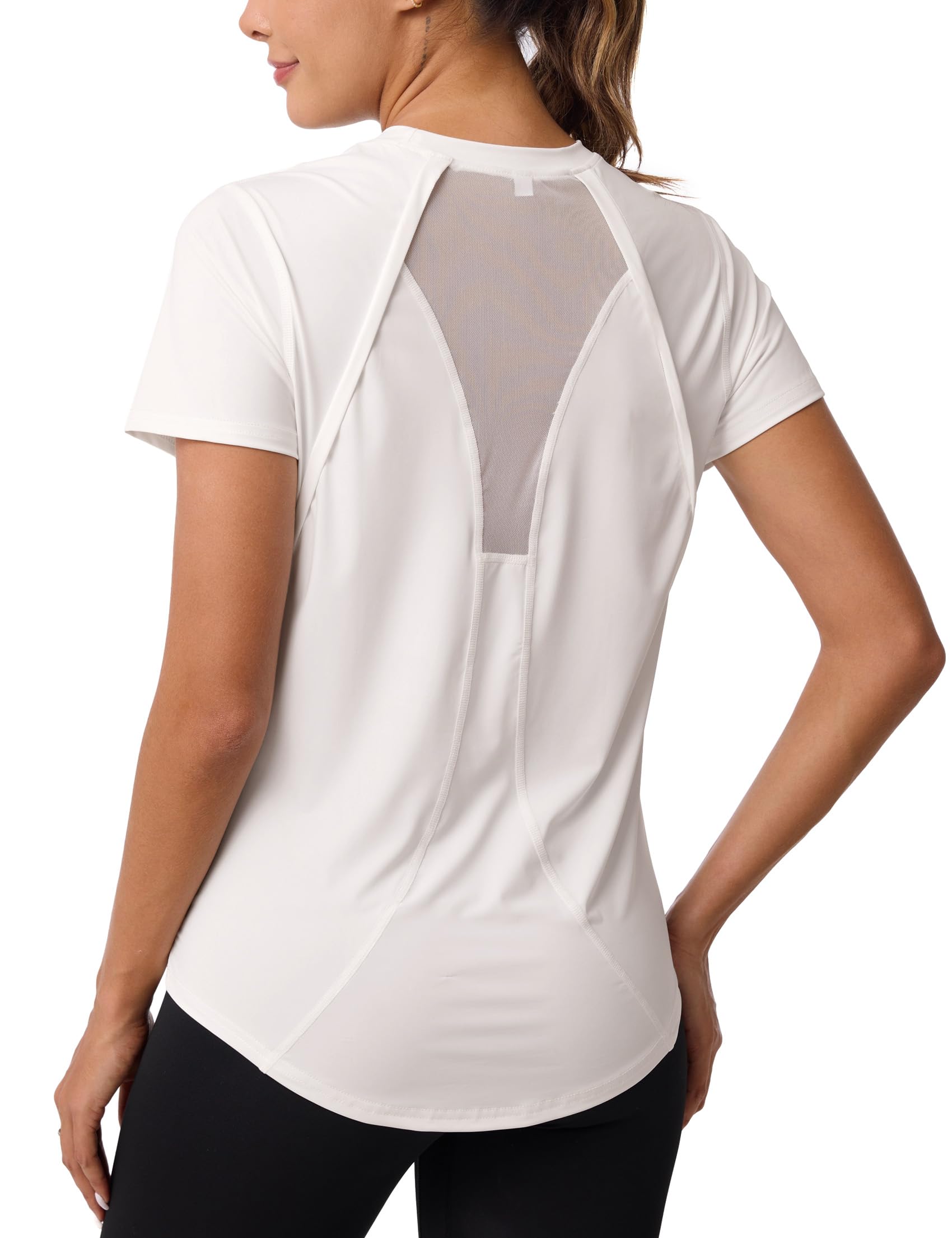 Camiseta Deportivo Mujer Camiseta de Manga Corta Camiseta de Secado Rápido Camisetas de Malla Mujer Yoga Fitness Top Ropa Deportiva — view 10