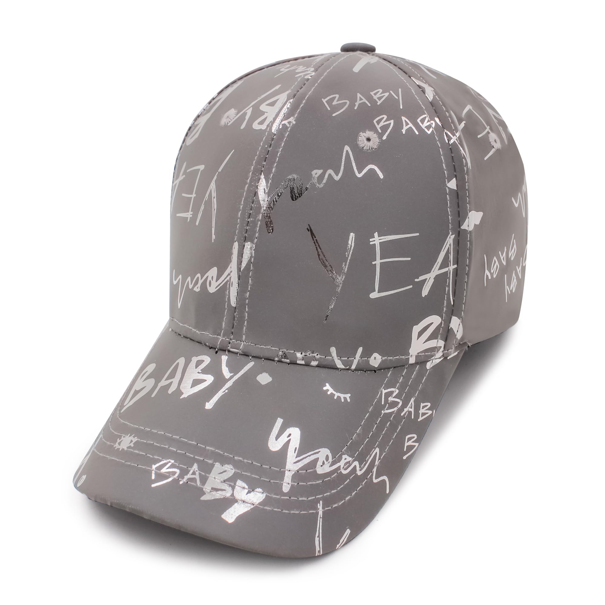 VRITRAZ Polyester Blend Stylish Baseball Caps for Women(Grey), Free Size 1