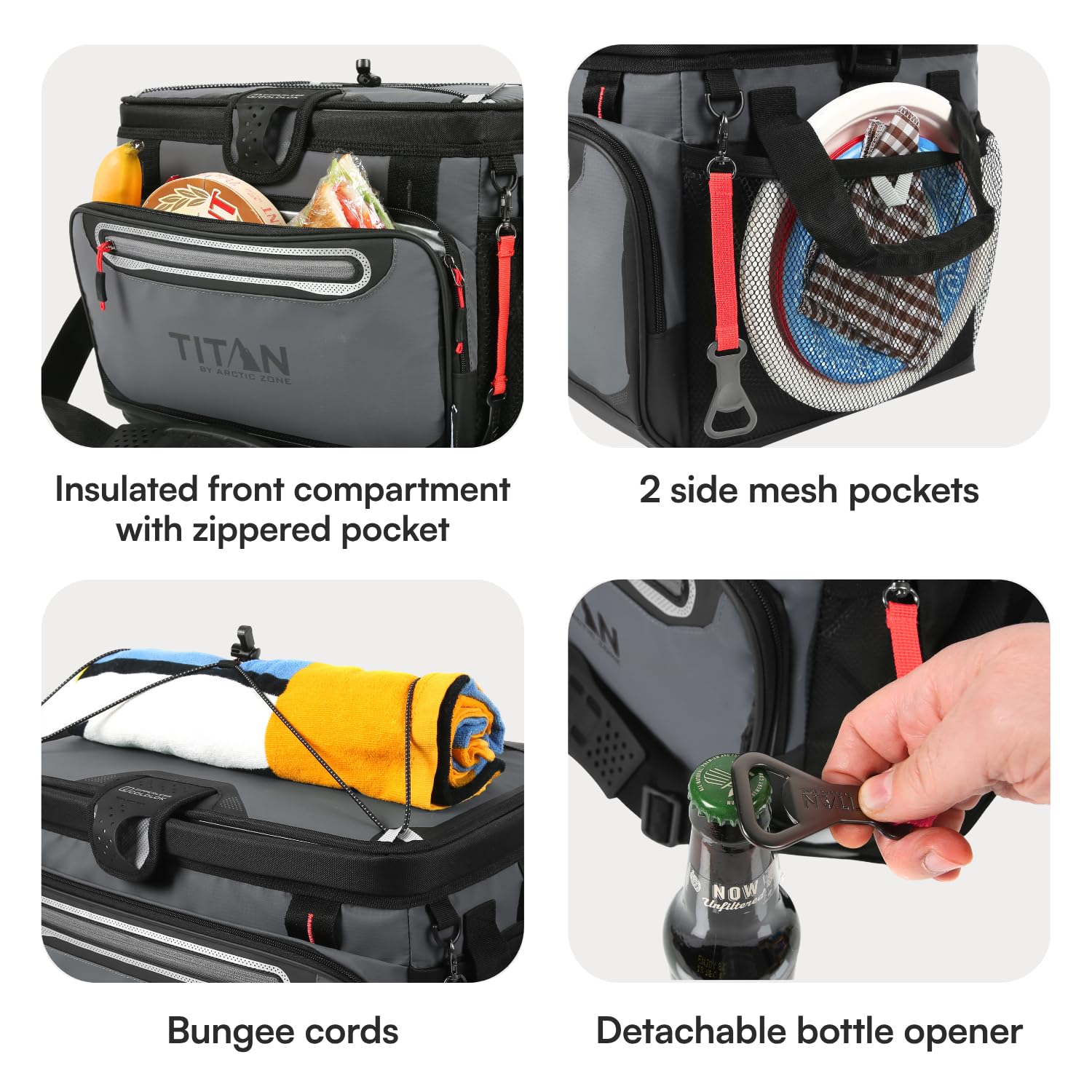 Arctic Zone Titan Deep Freeze Cooler - Zipperless Hardbody Cooler - Deep Freeze Insulation, HardBody Liner, and SmartShelf