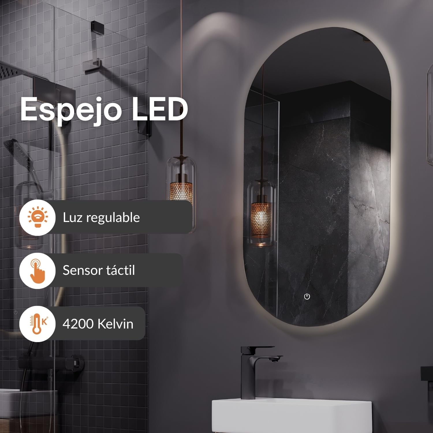 Planetmöbel Mueble bajo Lavabo con Espejo Mueble de baño Set 40 cm para baño y Aseo de Invitados Roble Dorado