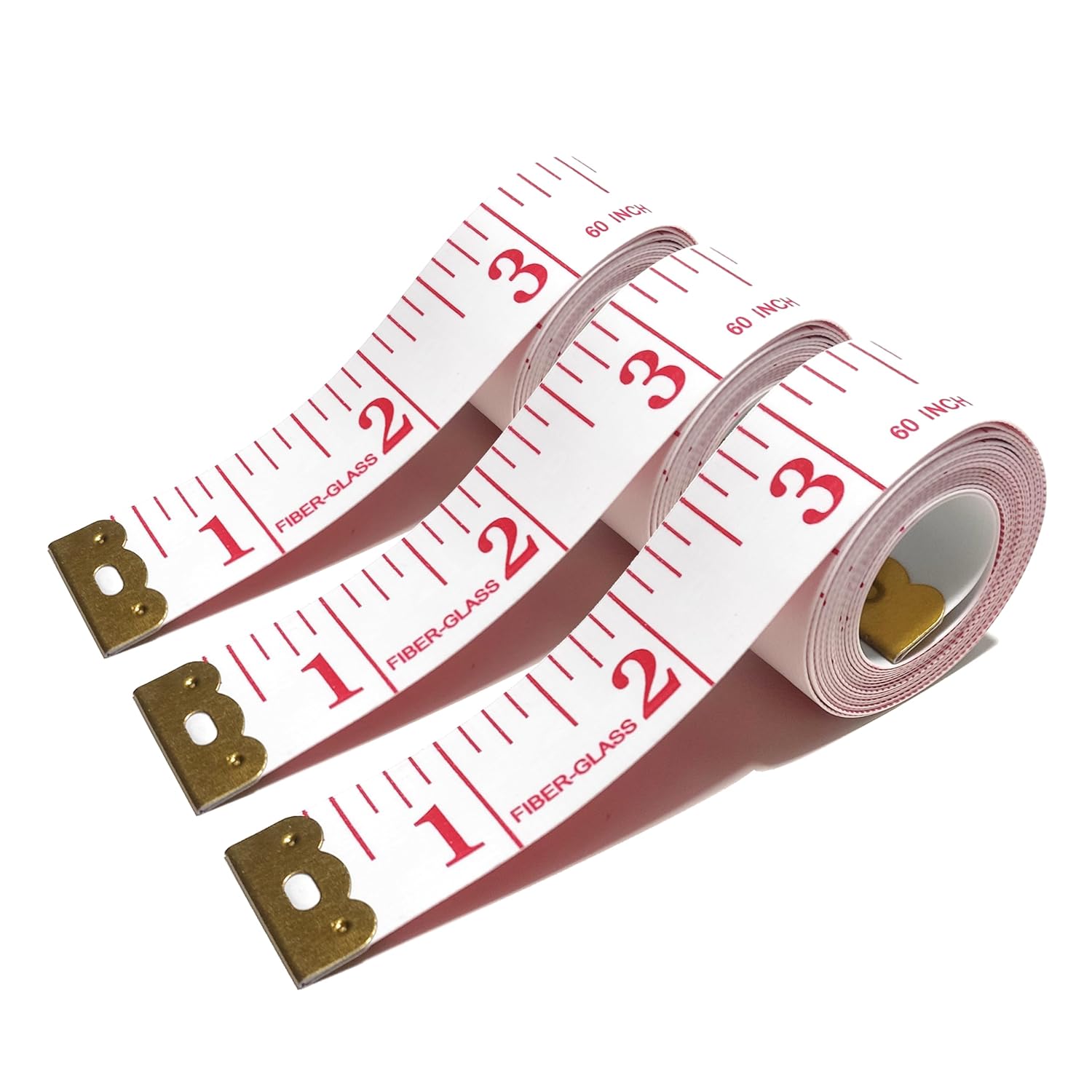3 Pack Tape Measure Body Measuring Tape, Soft Fabric Measuring Tape for Sewing Cloth Measurement, 60 Inch Double Scale Tailor Ruler for Weight Loss (Blue)
