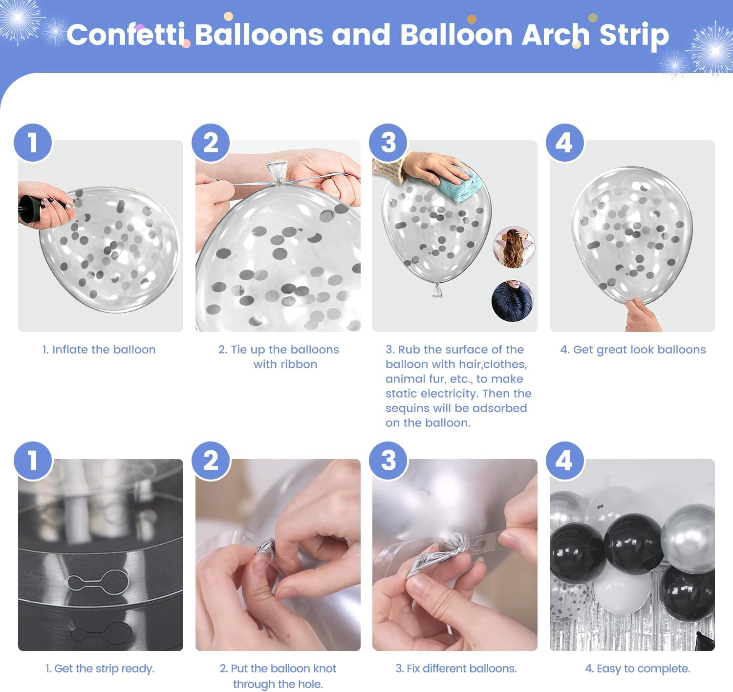 30th Birthday Decorations for Boys Girls, Silvery and Black Happy 30th Birthday Banner ,Number 30 Balloons Arch Kit for 30 year old Birthday Party Decorations - Image 6