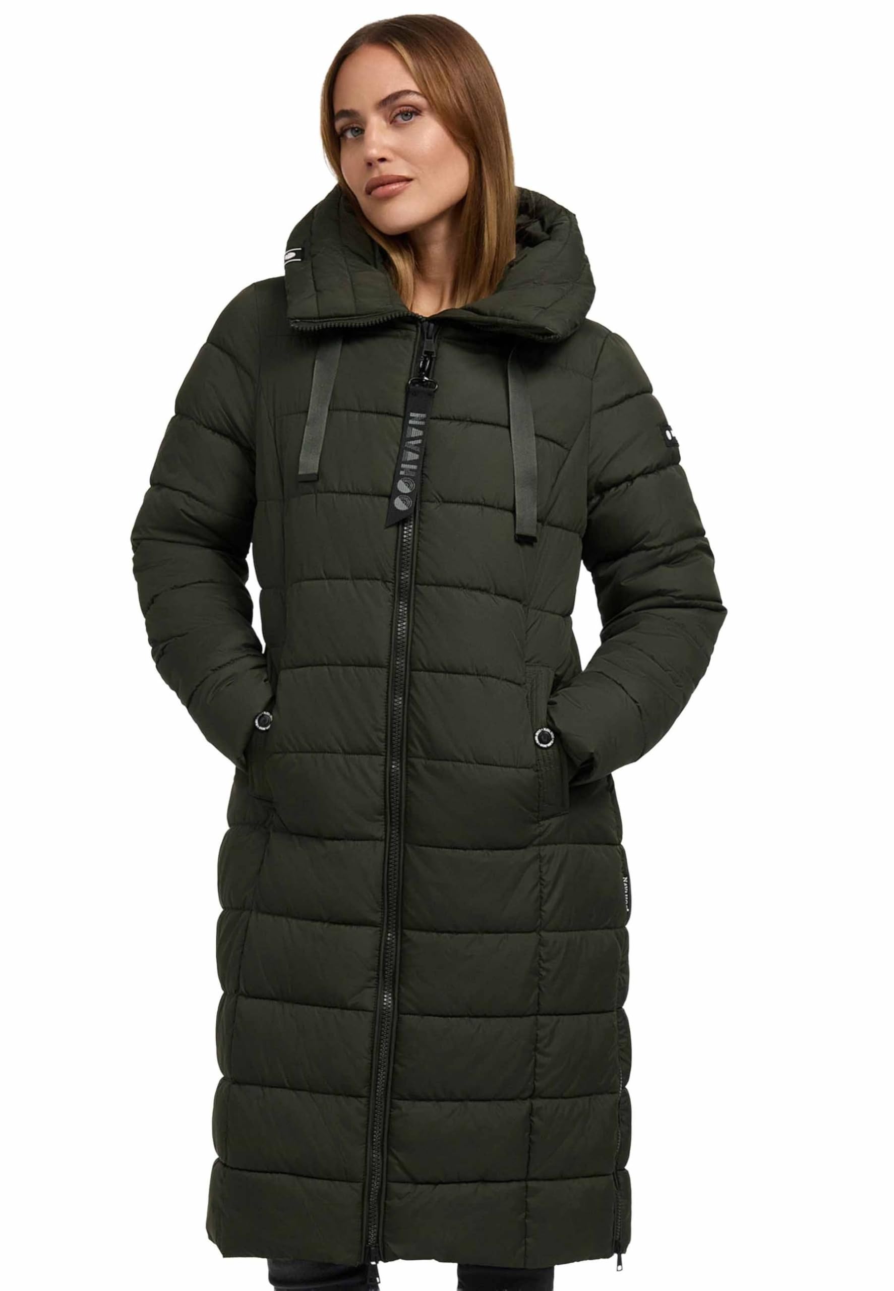 Navahoo Winterjas voor dames (S-3XL) - afneembare capuchon, waterafstotend, gedeeltelijk met fleece, zijdelingse splitten, gewatteerde jas, warme jas voor vrouwen - N028, olijfgroen, M Navahoo Winterjas voor dames (S-3XL) - afneembare capuchon, waterafstotend, gedeeltelijk met fleece, zijdelingse splitten, gewatteerde jas, warme jas voor vrouwen - N028, olijfgroen, M