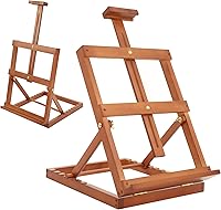 Vista 7 de VISWIN Caballete de mesa resistente para pintar, caballete de mesa ajustable de madera de haya, sostiene lienzo de hasta 23 pulgadas, caballete