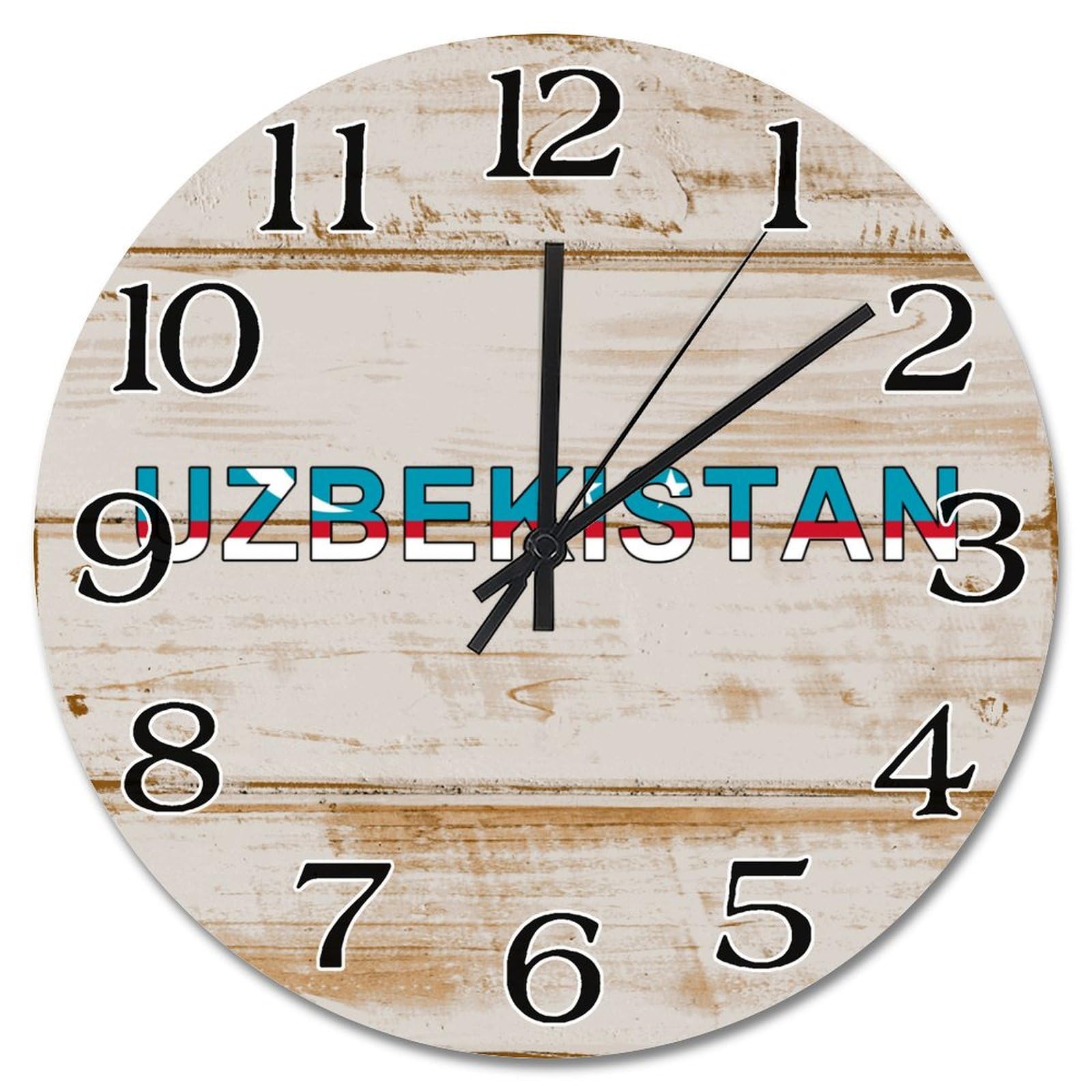 Horloge murale de ferme Ouzbékistan ronde vintage à suspendre