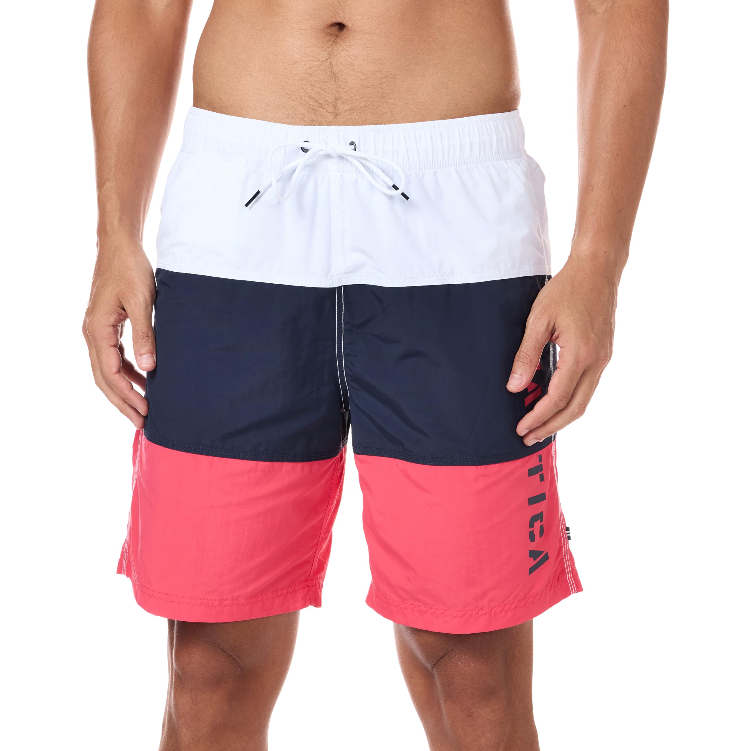 Nautica Bañador de Secado Rápido para Hombre con Logotipo Clásico
