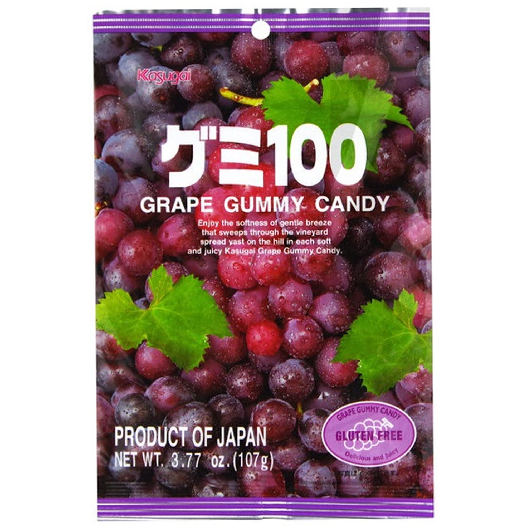 Kasugai Gummy Gummy Candy, Grape, 3.77 Ounce