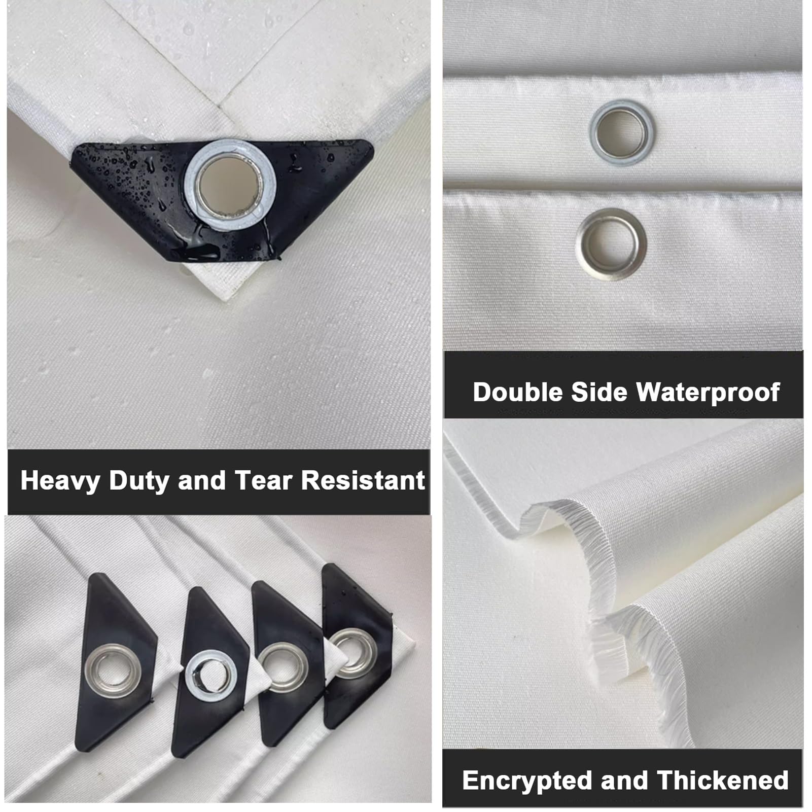 Lona duradera impermeable multiusos para perreras, gallineros, estanques, heno, troncos, techos, remolques, muebles de exterior y sábana de suelo, resistente (tamaño: 2 x 7,5 m)