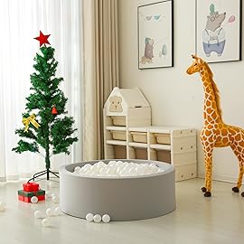 GOGOSO Ball Pit Balls for Toddlers Kids Plastic Balls for Ball-Pit Playpen Pool Baby Pastel BPA-Free Non Toxic Pastel Crush Proof Bal White+Pearl White 200pcs