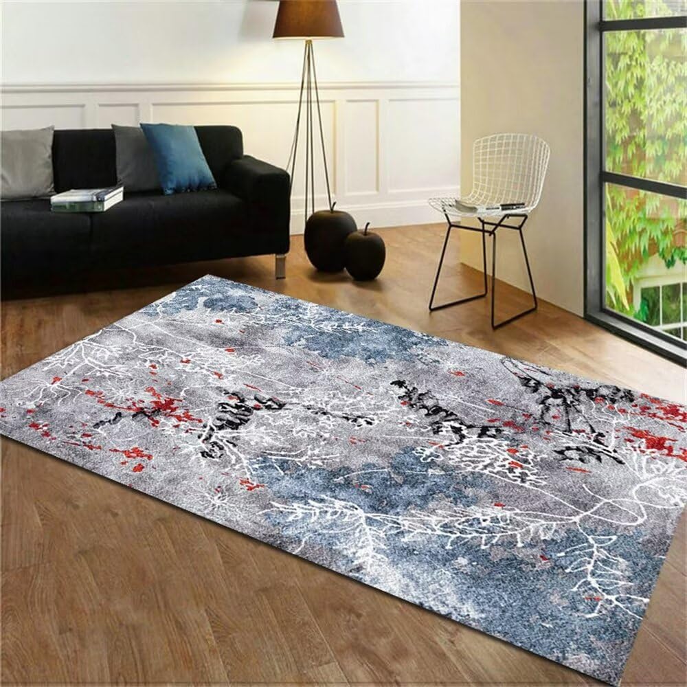 Tapis salon grande taille 200x300cm gris rectangulaire abstrait