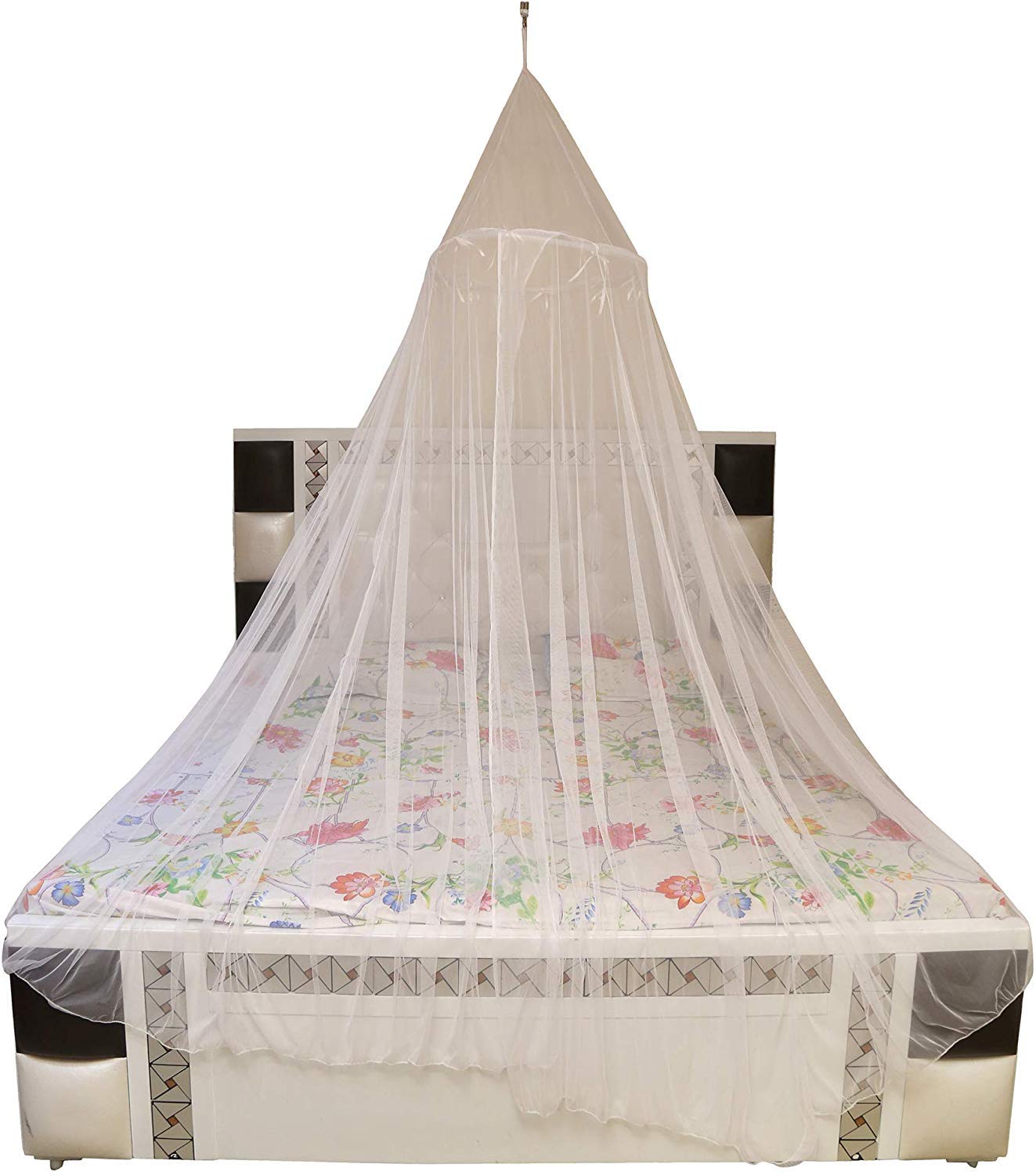 Mosquito Round Mosquito NET for Double Bed Including Full Hanging with