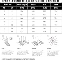 Vista 3 de Botas de lluvia con punta de acero para hombre, botas de goma de PVC, botas de pesca impermeables, botas de trabajo antideslizantes para exteriores