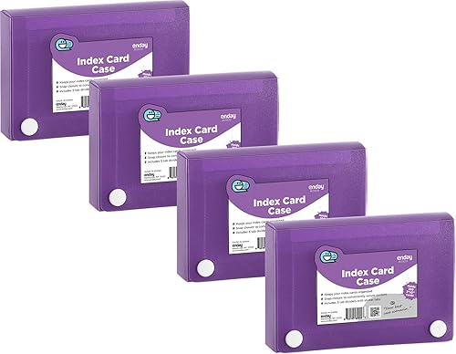 Enday Portatarjetas de índice verde, funda organizadora de tarjetas flash de 3 x 5, caja de archivos con 5 divisores, caja de tarjetas con capacidad