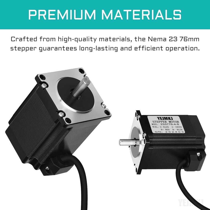 Amazon.com: YEJMKJ Nema 23 Stepper Motor 76MM Bipolar 4A 2Nm