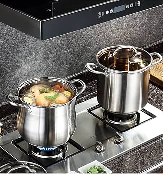 Amazon｜ステンレス 透明蓋付き 寸胴鍋 業務用 鍋 IH対応 煮込み