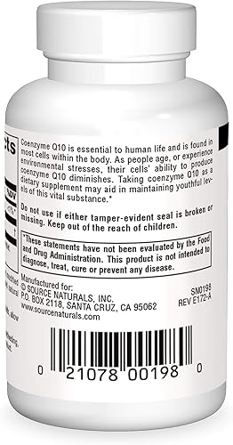 Miniatura 2 de Source Natural Coenzyme Q10 - Soporte antioxidante de 30 mg para corazón, cerebro, inmunidad y apoyo hepático, 60 pastillas