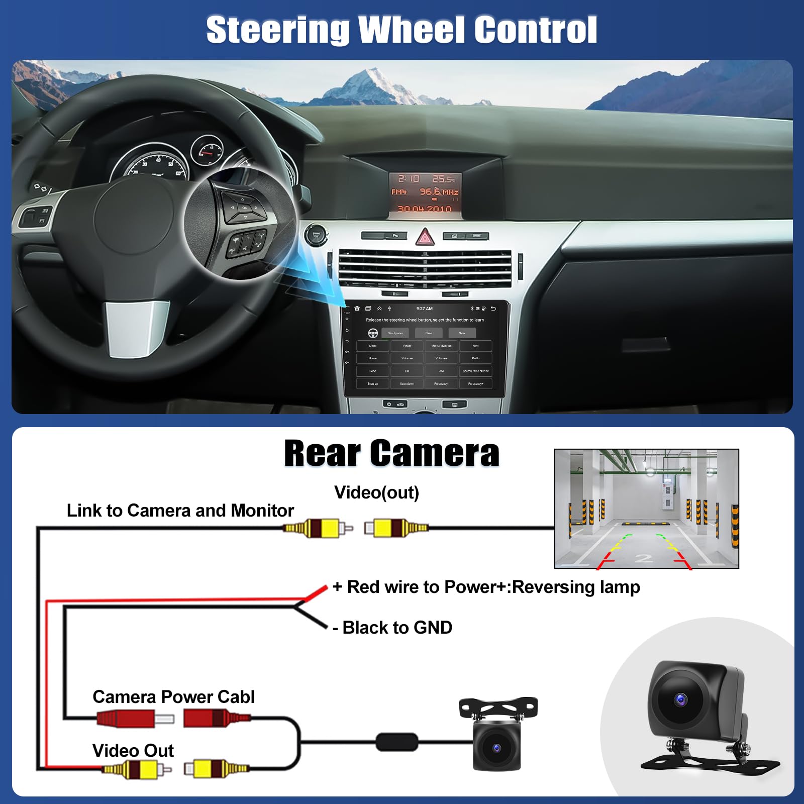 OiLiehu Autoradio Android 13 Per Opel Astra H/Zafira B – 9 Pollici 6+128GB Con CarPlay Wireless E GPS
