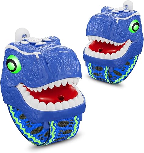 Vista 13 de Walkie Talkies de dinosaurio para niños, paquete de 3 unidades de equipo de campamento T-Rex juguetes al aire libre para niños y niñas de 3 a 12