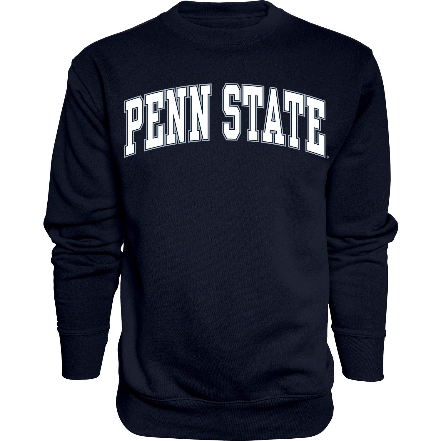 Blue 84 Men's Penn State Nittany Lions Arching Team Color Crewneck Sweatshirt, Penn State Nittany Lions Navy, Medium